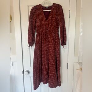 Madewell Prairie Flower Midi Dress, Sz S